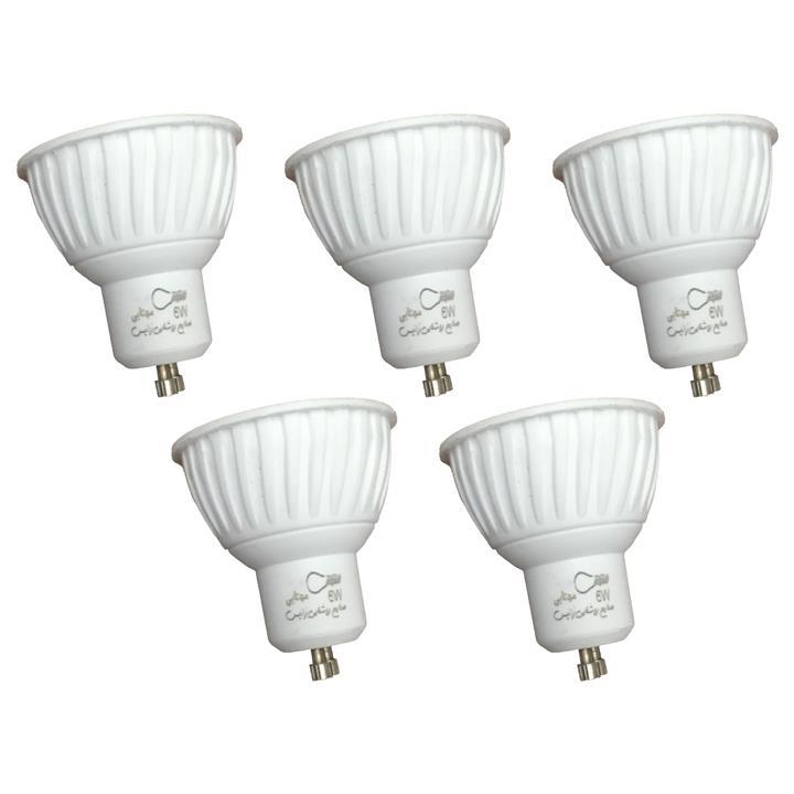 لامپ هالوژن 6 وات صنایع روشنایی زانیس مدل ZGU10 بسته 5 عددی